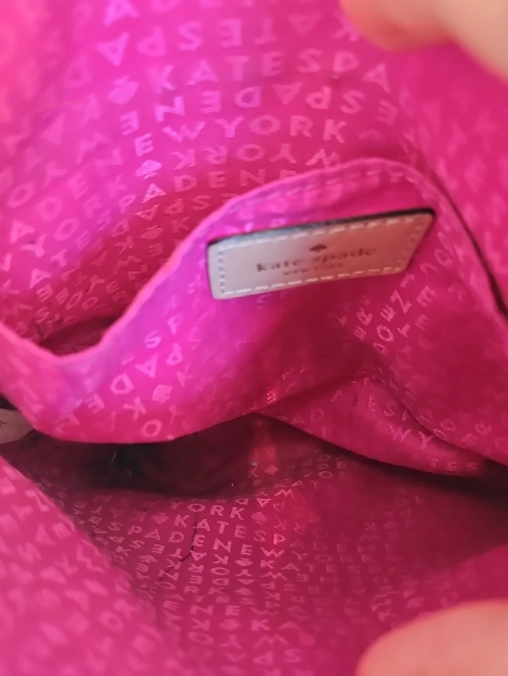 Kate Spade Black Nylon Leather Strap Crossbody Bag